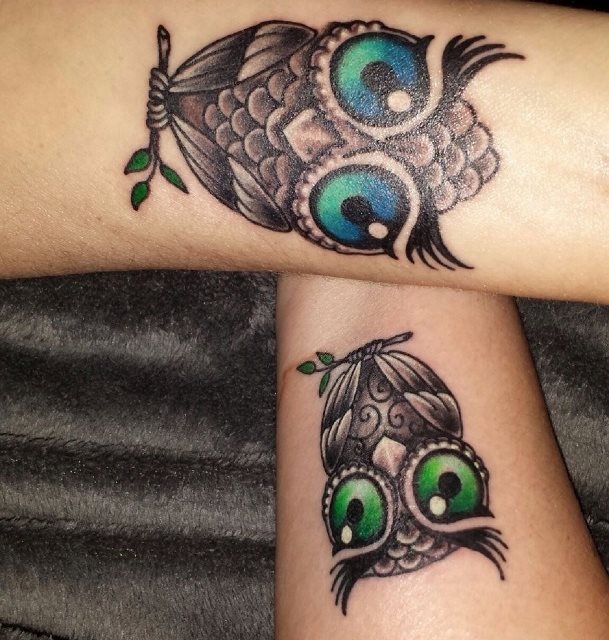 2 owls tattoo