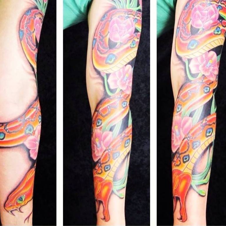Snake sleave tattoo